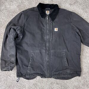 Carhartt Full Swing Jacket Fleece Lined Men XL Tall 103370 Black Faded XLT Gorp
